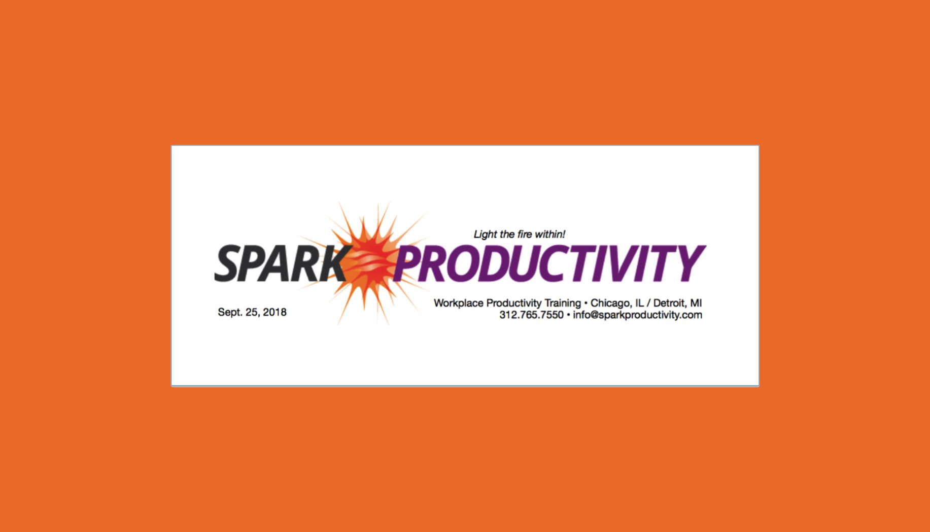 Spark Productivity Press Release: Now Also Serving the Detroit Area